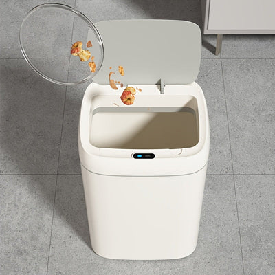 1pc Bote de basura con tapa con sensor de movimiento alimentado por batería - Cierre silencioso, resistente a los olores, cubo de basura activado por deportes para hogar y oficina - Ideal para decoraciones de Acción de Gracias, Halloween, Navidad (funcio