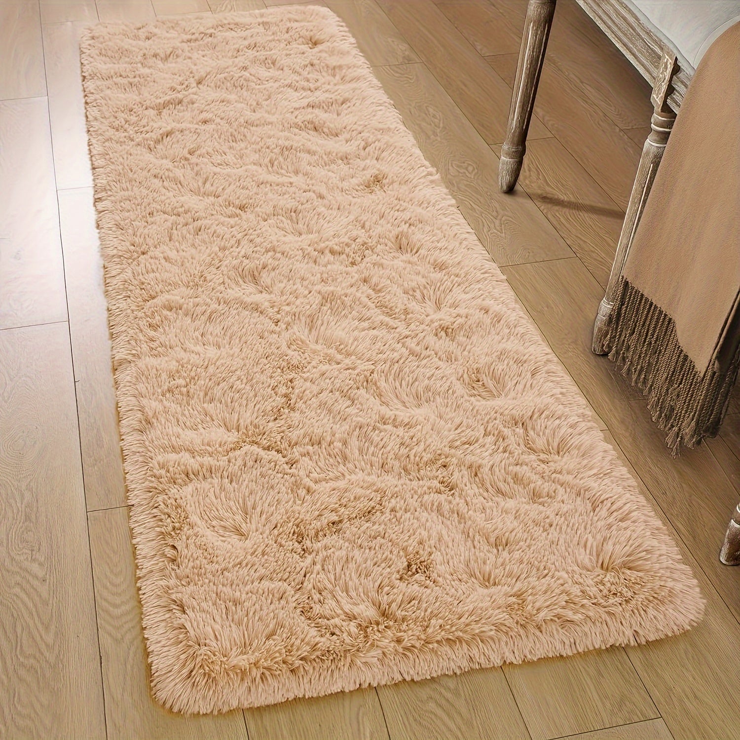 1pieza Alfombra Suave y Acogedora de Área de Pelusa - Rectangular, Poliéster, Alfombra de Comodidad Duradera para Sala, Dormitorio y Pasillo - Disponible en Múltiples Colores, Uso Interior Solo, Alfombra de Dormitorio|Alfombra de Textura Suave|Alfombra R