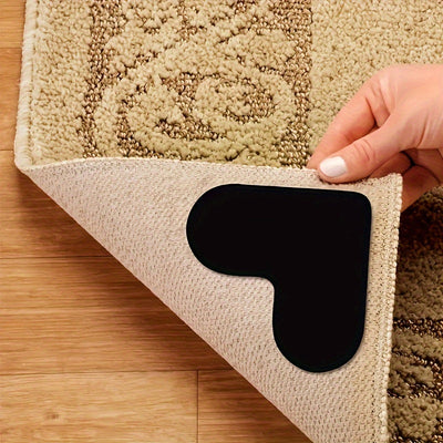 4pcs Sujeta Alfombras Premium Antideslizantes - Ideales para Salones, Comedores y Baños - Evita Resbalones en Azulejos y Madera