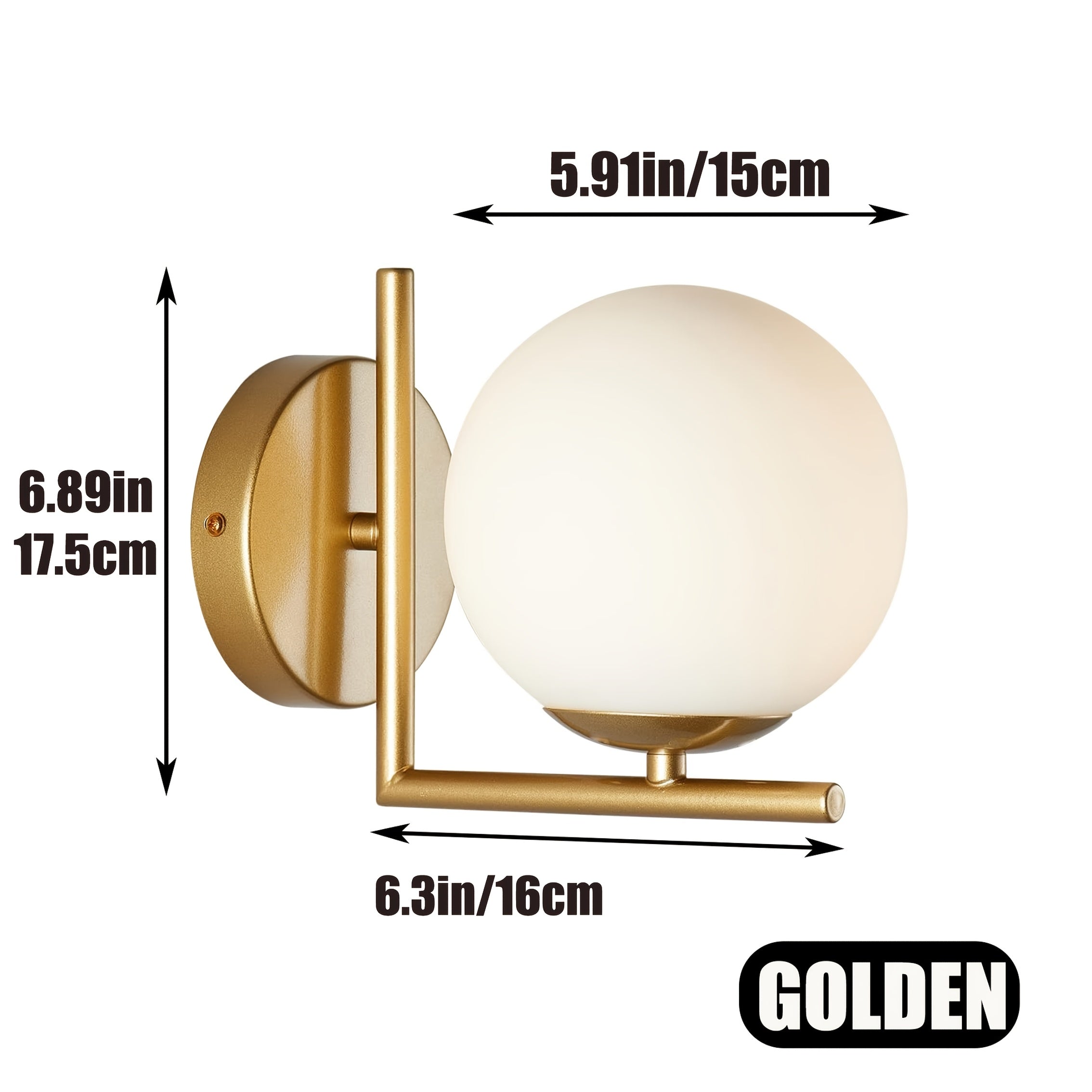 Linterna de pared metálica moderna minimalista con pantalla de alta transparencia, portalámparas E27 para dormitorio/salón/corredor (bombilla no incluida)