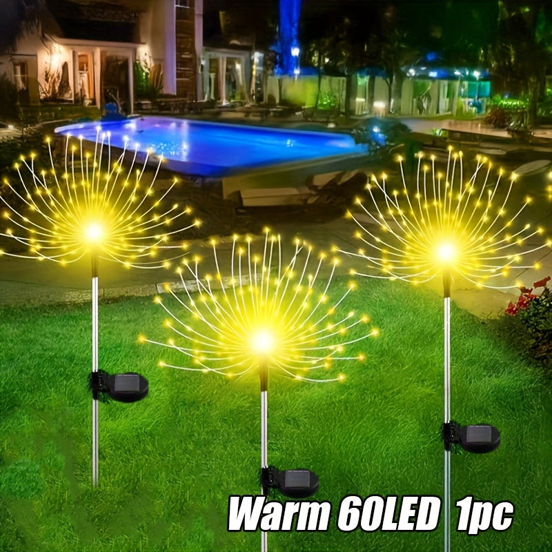 FACHOI Jardín de luces solares - Interruptor de sensor inteligente, 1pieza 60/200/420 LED, 8 modos de iluminación, luces de piso solares impermeables para jardín, patio, camino, decoración de fiesta y boda - Blanco/Blanco cálido/Colorido IP65, Iluminació