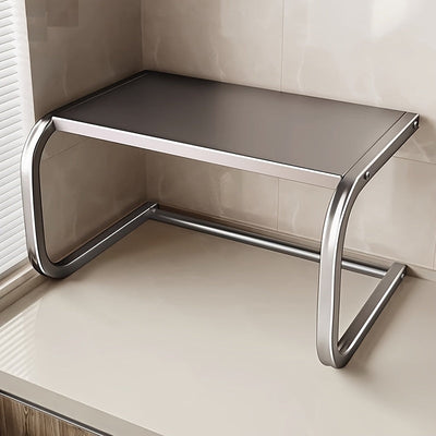 Rejilla de Microondas de Metal de Doble Nivel Espaciosa - Diseño Elegante de Almacenamiento Abierto para Encimeras de Cocina | Soporte Grueso Multifuncional para Hornos y Microondas sin Necesidad de Conexión de Energía, Uso Doméstico, Horneado