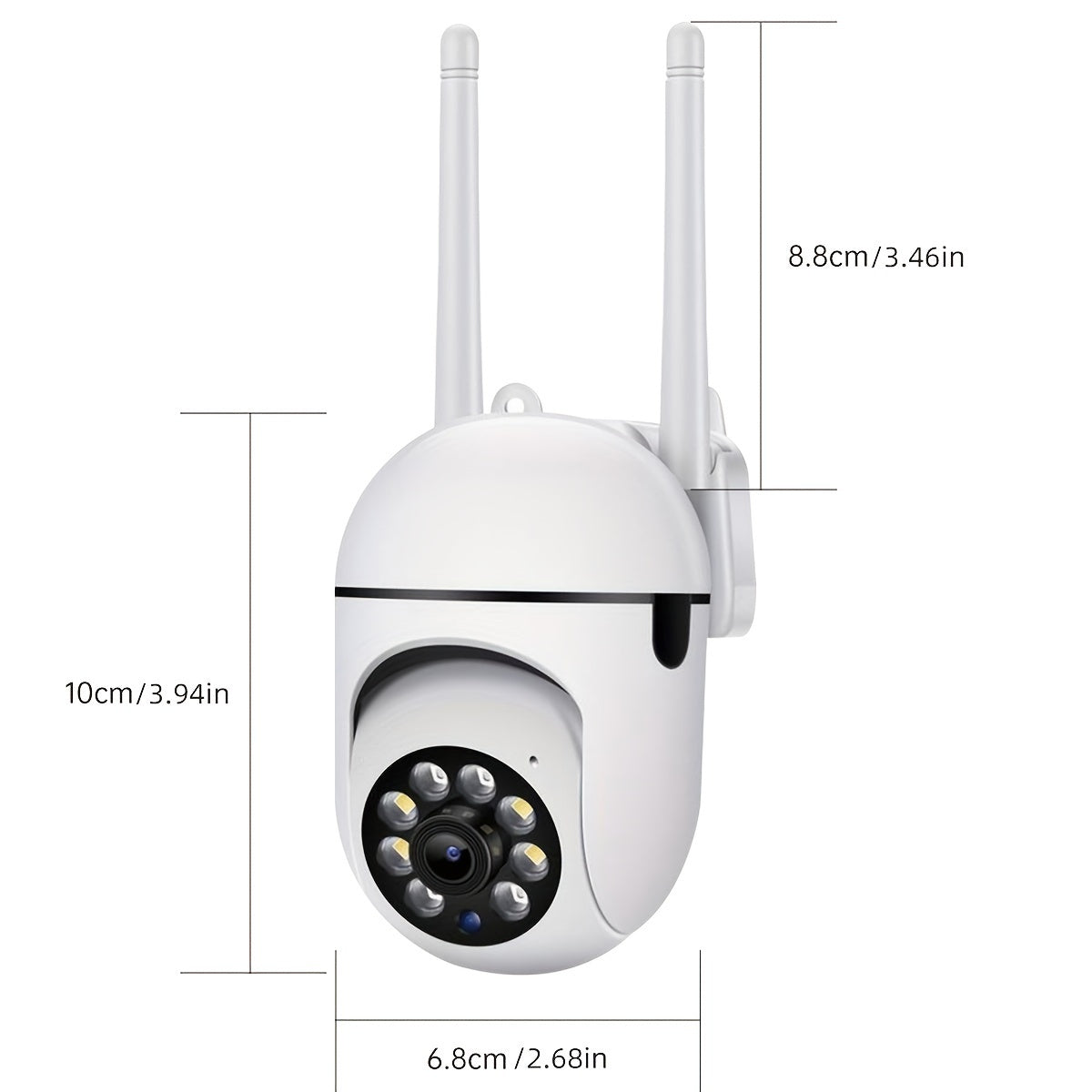 JOOAN Cámara de Seguridad WiFi HD 1080P con Audio Bidireccional, PTZ, Visión Nocturna a Color, Detección de Movimiento, Alimentación por USB, Ángulo de Visión de 360°, Compartir entre Múltiples Usuarios, Compatible con Smartphones Android - No Requiere B