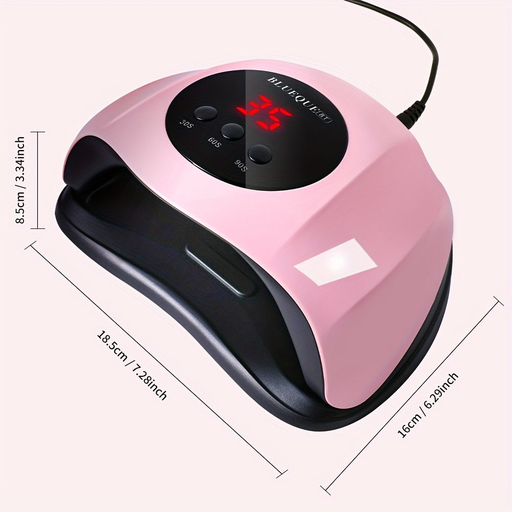 Lámpara de secado de uñas LED de 24 luces con cable USB - Luz profesional para gel de uñas para el hogar, 8W-24W, distribución uniforme, luz ascendente/descendente para uñas de gel, herramienta de cuidado de uñas de calidad de salón, accesorio de arte de