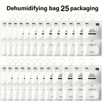 25/20 (Versión Extra) 70,54/56,43 oz Desecante, Bolsa Absorbente de Humedad Colgante - Perfecta para Armarios, Dormitorios y Baños. El Diseño de la Bolsa Absorbente de Humedad Colgante. Artículos Domésticos Resistentes al Humo para Dormitorios.