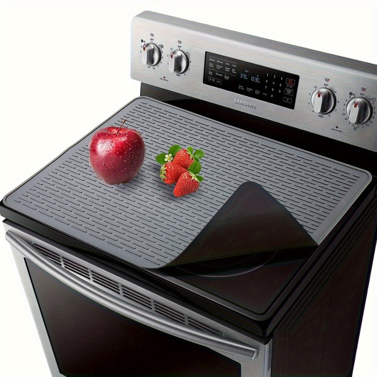 1pc Cubierta de Silicona para Estufa - Resistente al Calor, Antideslizante, Reutilizable, Adecuada para Cocinas Eléctricas y de Vidrio, Uso en Hogar/Jardín/Remolque, Accesorio de Cocina para Lavado de Platos