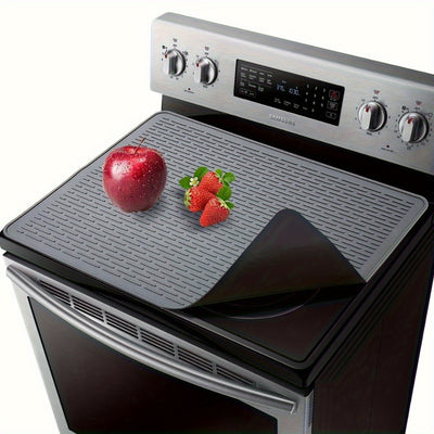 1pc Cubierta de Silicona para Estufa - Resistente al Calor, Antideslizante, Reutilizable, Adecuada para Cocinas Eléctricas y de Vidrio, Uso en Hogar/Jardín/Remolque, Accesorio de Cocina para Lavado de Platos