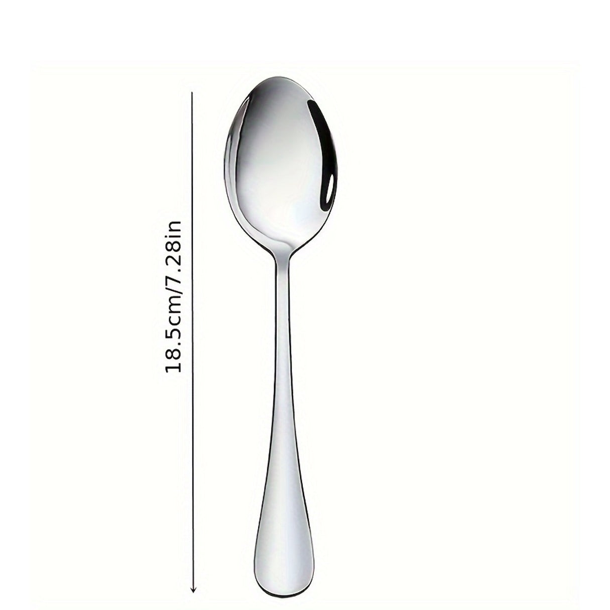 Juego de 6/12 Cucharas de Cena de Acero Inoxidable, Apto para Lavavajillas