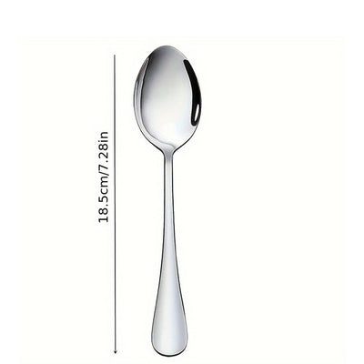 Juego de 6/12 Cucharas de Cena de Acero Inoxidable, Apto para Lavavajillas