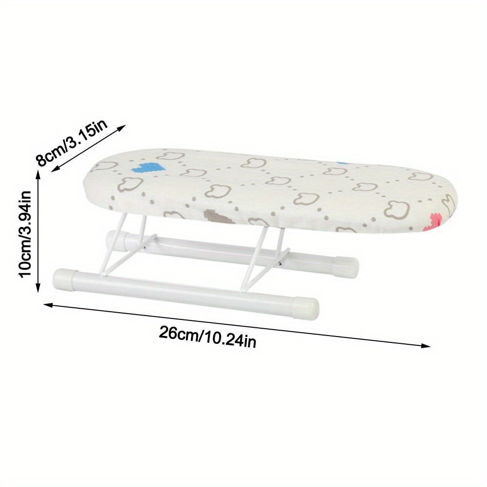 1 pieza de tabla de planchar ligera - Portátil, plegable, resistente al calor, cubierta de escritorio que ahorra espacio para planchar ropa, estilos de cuadros y flores, ideal para uso en casa y viajes, accesorio de planchado para viajes | Tabla de planc