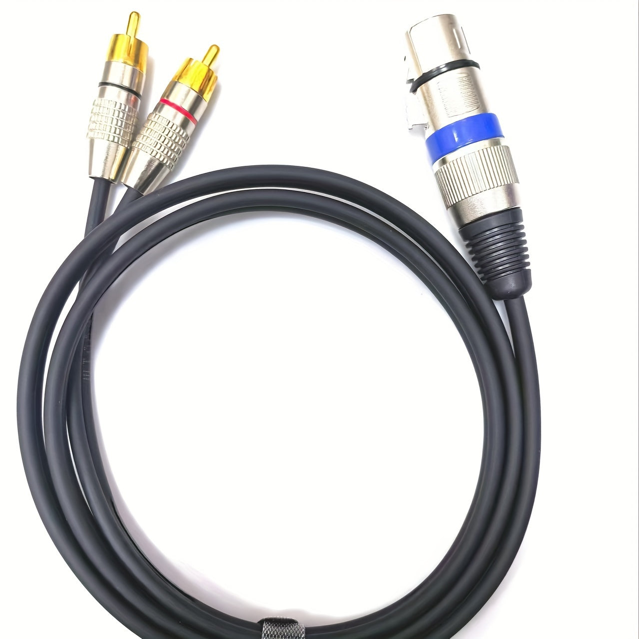 Cables divisores Y de XLR macho a RCA hembra en forma redonda, tipo conector flexible, compatibles con Ethernet Cat 5e, juego de cables de interfaz de audio profesional