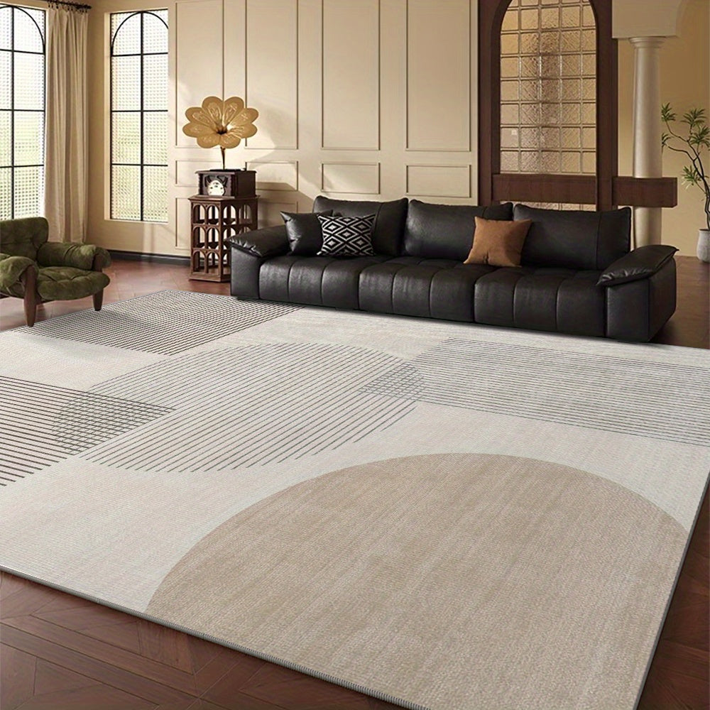 Alfombra de poliéster de 850 gramos por metro cuadrado, lavable a máquina, con diseño floral vintage, ideal para decorar balcones y patios. Alfombra moderna de exterior de bajo pelo, antideslizante, con patrón a cuadros, aplicable en diversos entornos, e
