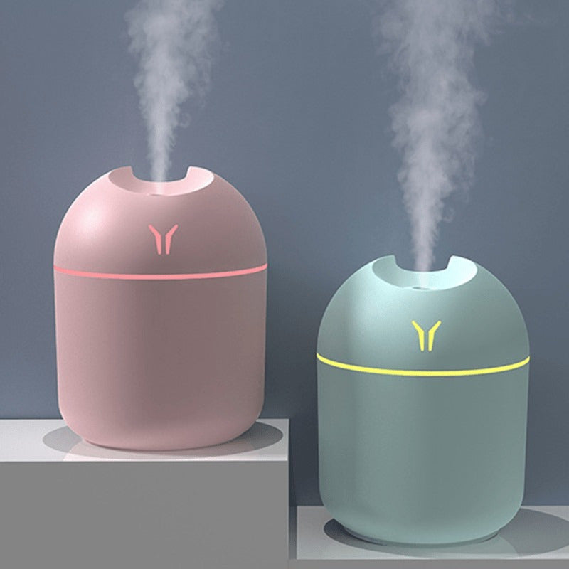 1pc Difusor de Aromas y Humidificador de Aceites Esenciales con Luz Nocturna Colorida y Alimentado por USB - Mejora la Frescura de la Habitación y la Salud de las Plantas, Disponible en Blanco, Verde Menta, Rosa, Diseño Compacto para el Hogar, Oficina o