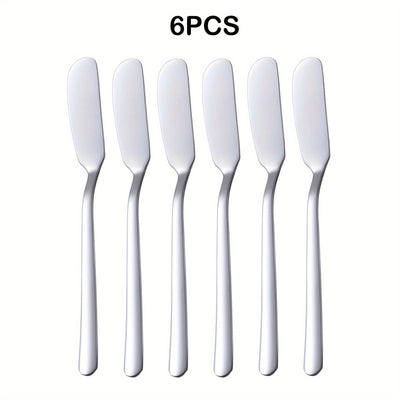 3/6/9pcs Espátula para Queso Duradera, Cuchillo de Mantequilla de Acero Inoxidable de Alta Calidad, Espátula para Mermelada de Frutas/Mantequilla de Maní/Condimentos Adecuada para Sándwiches/Bagels/Tostadas, Espátula para Mantequilla, Accesorios para Tab