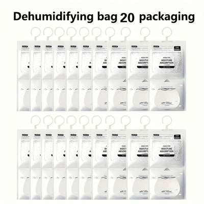 25/20 (Versión Extra) 70,54/56,43 oz Desecante, Bolsa Absorbente de Humedad Colgante - Perfecta para Armarios, Dormitorios y Baños. El Diseño de la Bolsa Absorbente de Humedad Colgante. Artículos Domésticos Resistentes al Humo para Dormitorios.