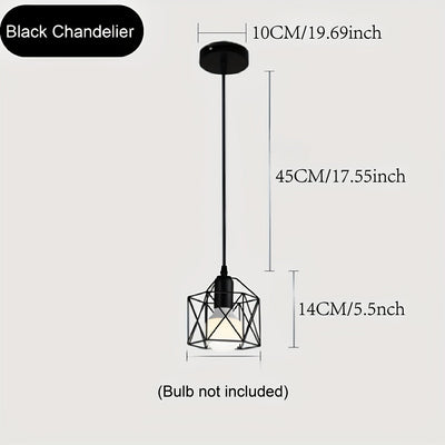 2-pack/1-pack Lámpara colgante moderna nórdica E27, barra de luz sencilla en hierro para mesa o restaurante, estilo industrial creativo (excluye bombillas), ideal para Navidad
