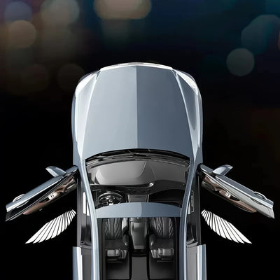 Sensor de puerta de coche con alas de ángel, ajuste universal, con luces de bienvenida para coche