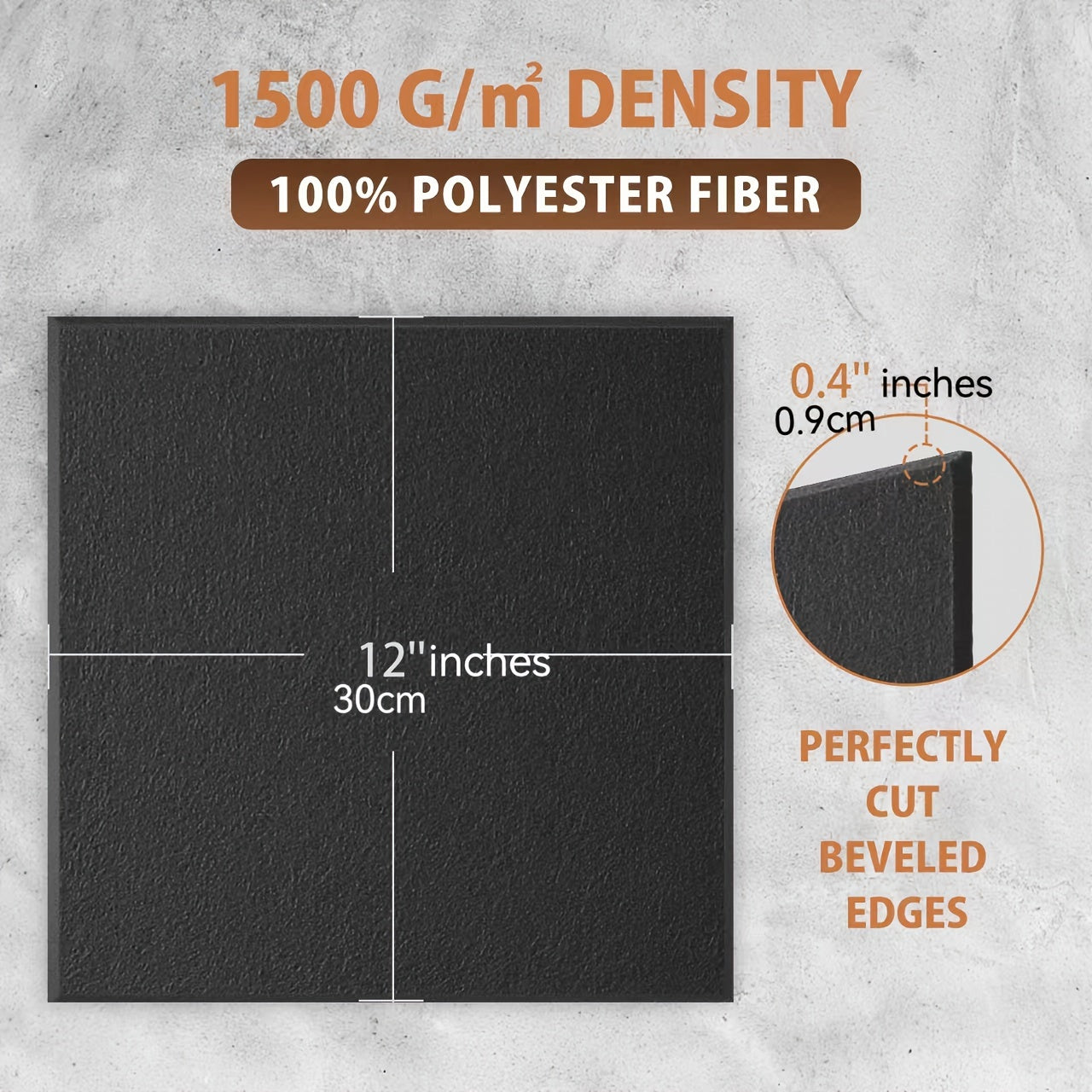 28 piezas de paneles de espuma acústica AUSLET, baldosas de insonorización autoadhesivas, espuma de reducción de ruido de alta densidad, 30,48x30,48 cm, material de poliéster duradero, para estudio, sala de conferencias, estudio de grabación, transmisión
