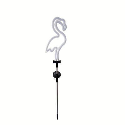 Luz solar para decoración de jardín de neón de flamingo, lámpara decorativa impermeable para exteriores, adecuada para decoración de patios, embellecimiento de césped y decoración de vacaciones, IP44