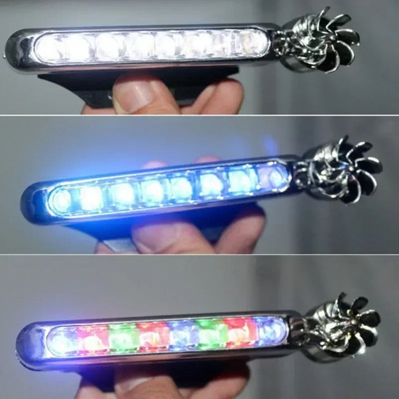 2 paquetes de luces auxiliares LED para coche, luces de motocicleta, luces de ventilador rotativo creativo, sin batería.