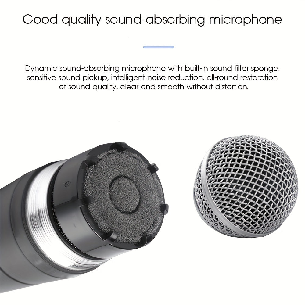 Micrófono inalámbrico Bomge SM58 profesional de metal con forma de corazón, dinámico y acústico, para uso en vivo, adecuado para actuaciones en escena, grabación de DJ, actuaciones vocales y transmisión en vivo, con conectores XLR de 3 metros y 6,35 mm.