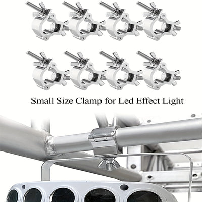 Gancho de sujeción para luces de escenario de aleación de aluminio, hebilla universal cruzada para andamios y accesorio conector para tubos redondos, compatible con focos LED PAR móviles de haz y spot