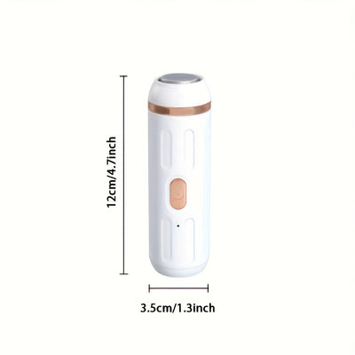 Herramienta eléctrica para pulir pies con carga, ideal para pies gruesos, elimina queratina de manera conveniente y sencilla, diseño blanco minimalista