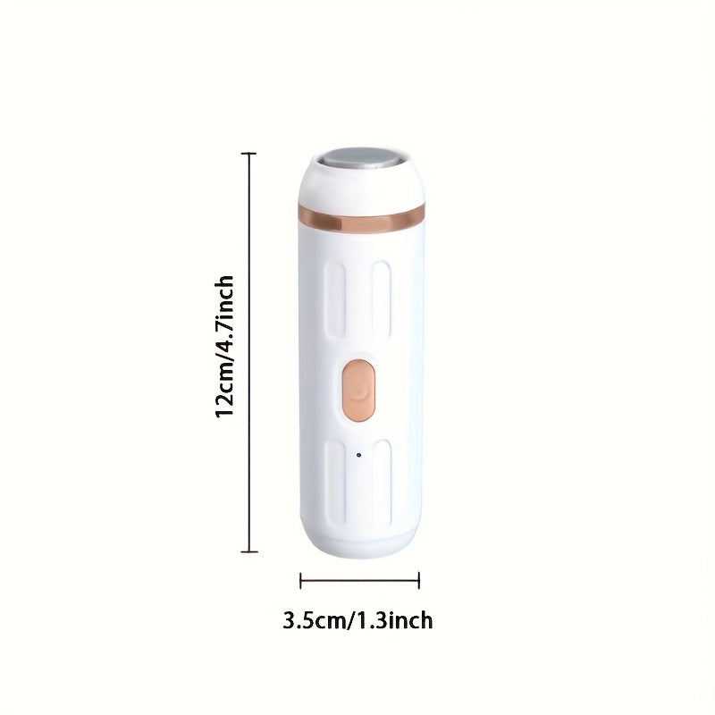 Herramienta eléctrica para pulir pies con carga, ideal para pies gruesos, elimina queratina de manera conveniente y sencilla, diseño blanco minimalista