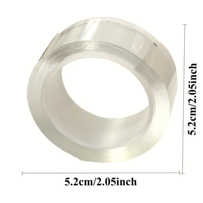 1pc Cinta Transparente Versátil - Adhesivo Fuerte y Sin Residuos para Uso en el Hogar y la Oficina | Ideal para Cocina, Baño, Lavabo y Decoraciones DIY, Suministros de Oficina|Adhesivo Versátil|Cinta Duradera