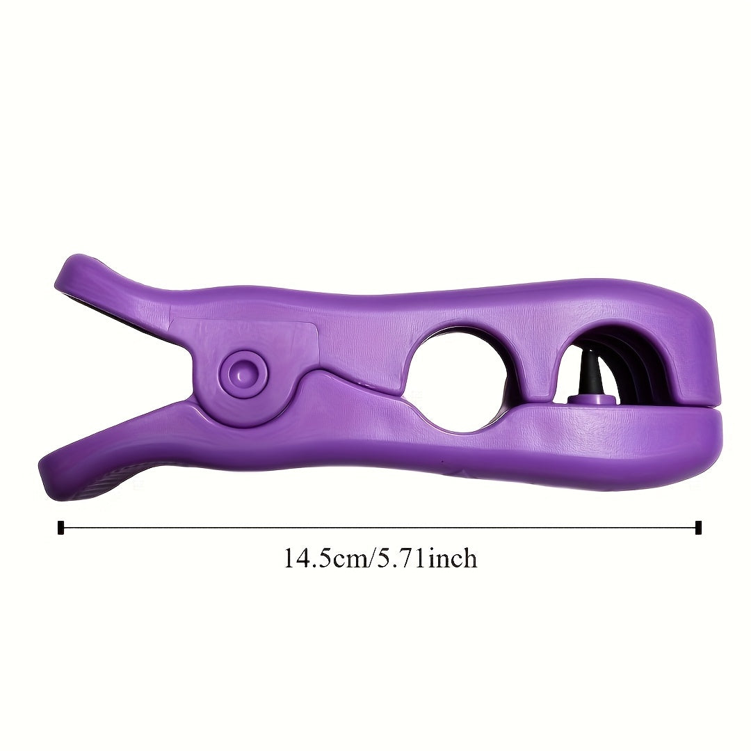 Cortador y punzón de tubería de riego por goteo 2 en 1 - Mango ergonómico morado, diseño pre-perforado para una instalación fácil, compatible con estándares de EE. UU./UE, plástico duradero para sistemas nuevos y viejos, profesionales de paisajismo, herr