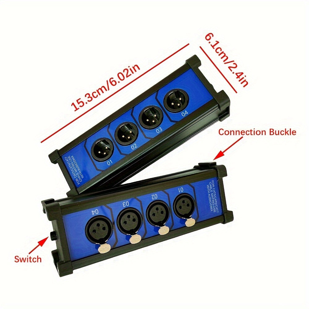 Cable de Desglose XLR a RJ45 de 4 Canales - Extensor Ethernet Cat 5/6 para Escenario, Sonido y Iluminación | Calidad de Audio Profesional con Bajo Ruido y Alta Flexibilidad