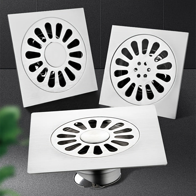 Desagüe de Ducha y Suelo para Baño de Acero Inoxidable de Doble Uso - Recolector de Cabello Desmontable y Desodorante con Diseño Antioxidación, Filtro Fácil de Limpiar para Baños Modernos