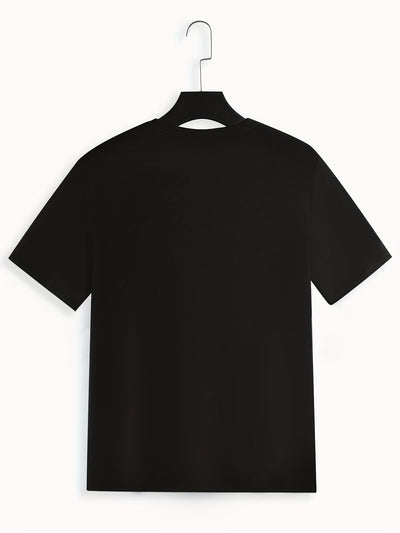 1 camiseta DC Warner para hombre con diseño de Batman, cuello redondo casual en negro con símbolo de murciélago en blanco, tela suave de poliéster, ideal para deportes, fiestas y ropa casual, regalo perfecto para fans, cómodo ajuste | Camiseta estampada