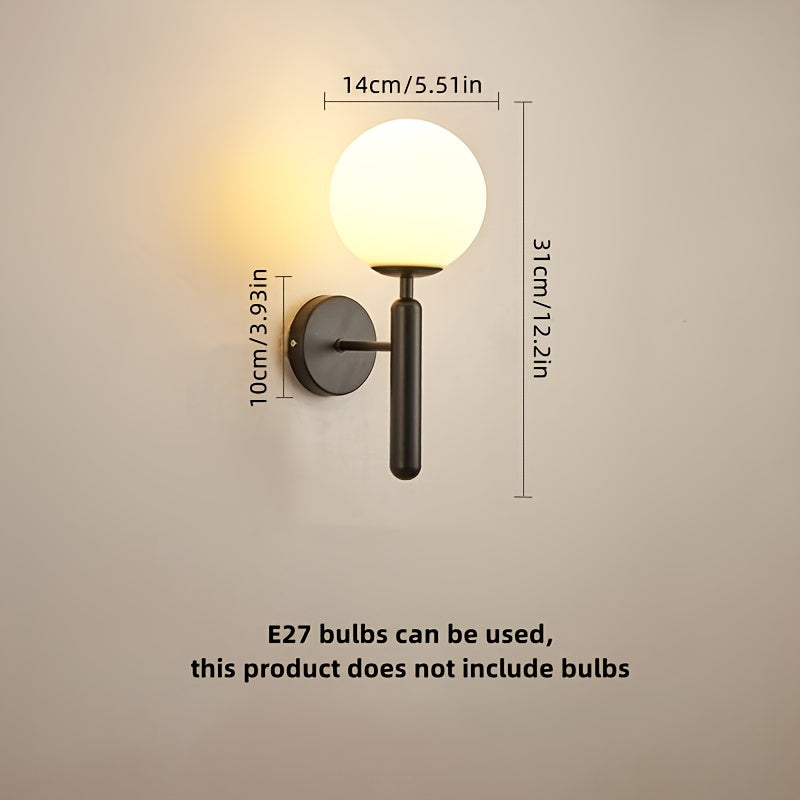 Aplique de pared moderno en metal pulido con pantalla de vidrio, montaje semiempotrado, control de interruptor, cableado directo, compatible con 110V-240V, incluye hardware de instalación, para decoración de dormitorio o sala de estar