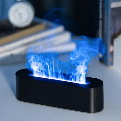 1pc Lámpara de Simulación de Fuego 150ml con Alimentación USB, Luz RGB y Temporizador para Humidificador Decorativo de Purificación del Aire para Dormitorio u Oficina