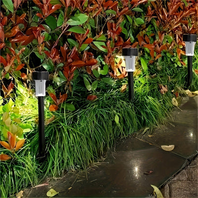 12 luces solares para jardín, exteriores, patio, villa, iluminación de paisaje, luz de estaca para césped