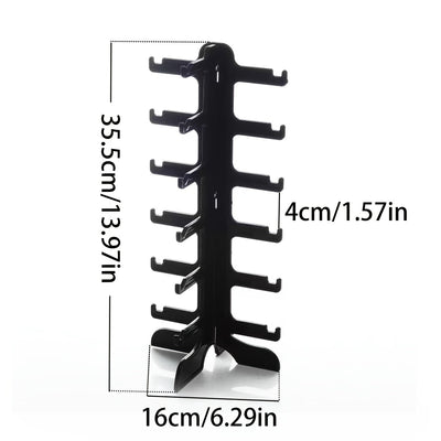 1pieza Negro 6 Pares de Soporte de Gafas de Plástico para Hombre y Mujer, Almacenamiento de Gafas de Sol, Soporte de Visera, Almacenamiento de Gafas en el Mostrador de la Tienda, Torres de Joyería