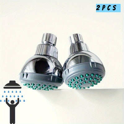 2 piezas de Cabeza de Ducha de Lluvia Ahorradora de Agua a Alta Presión con Boquillas de Masaje Extraíbles en Color Verde Azulado, Montable en Pared/Techo - Accesorios de Baño Duraderos para Baños Modernos