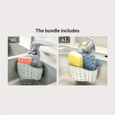 Colador de Doble Filtro para Fregadero con Portaesponja - Cubierta Antiatascos, Organizador de Platos y Almacenamiento de Esponjas para Lavabos Modernos