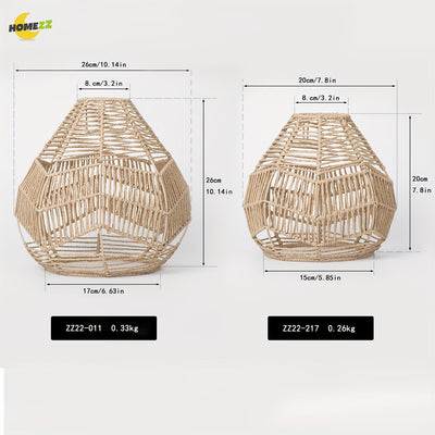 Lámparas de techo modernas para interiores con sombreros de cuerda de papel tejido a mano - Decoración de hogar sin bombilla incluida, decoración creativa para sala de estar o oficina, iluminación de sala de estar | Iluminación artesanal | Sombreros deco