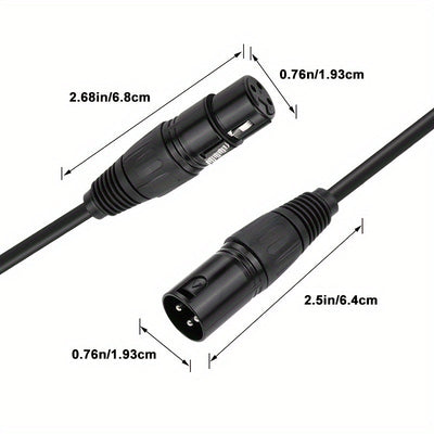 Cable de Audio XLR i-zclive, Cable XLR, Cable de Audio XLR Macho a Hembra para Micrófono, Cable de Micrófono XLR para Cable de Audio KTV, Cable de Micrófono XLR de 3 Pines, Cable de Altavoz XLR Balanceado Adecuado para Micrófonos, Preamplificadores, Sist