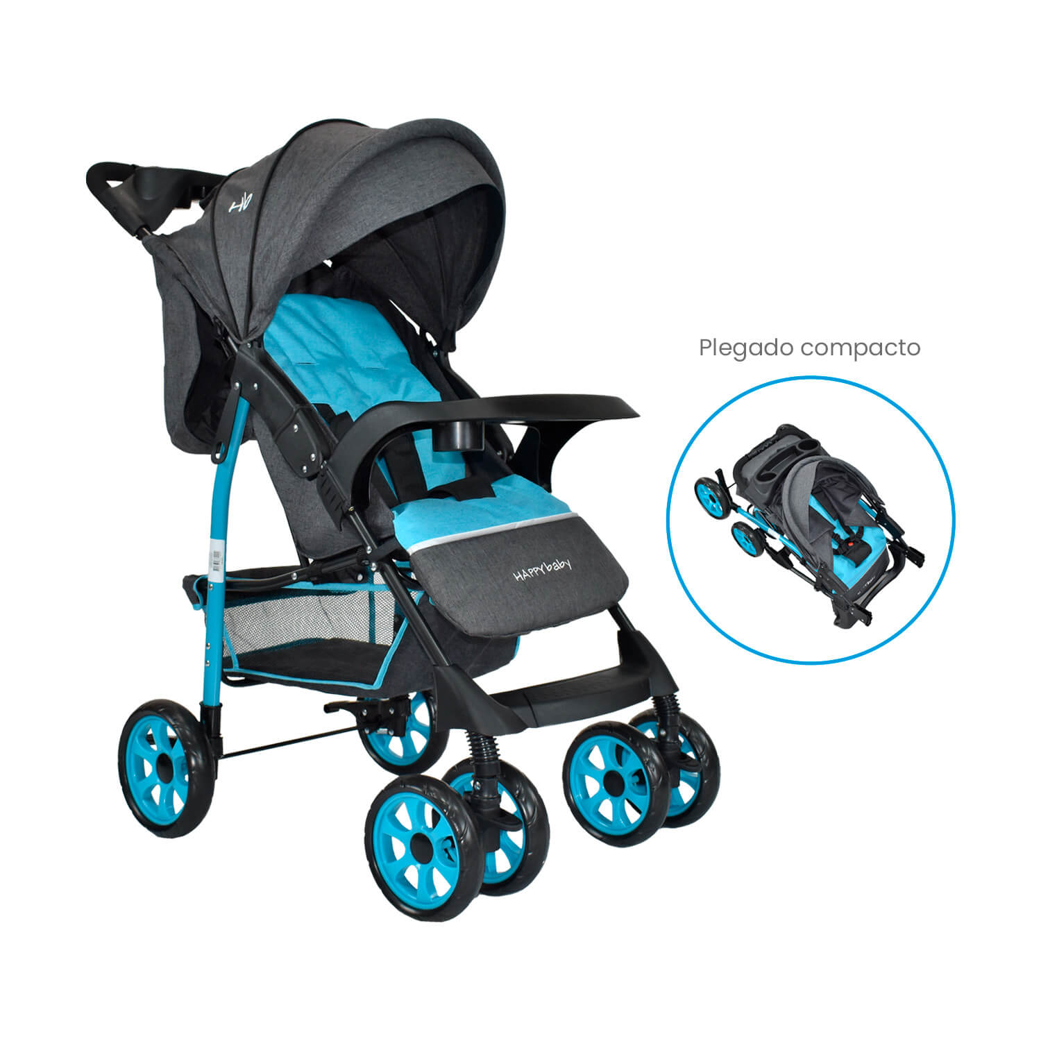 COCHE ESTANDAR  KLAUS HAPPY BABY AZUL