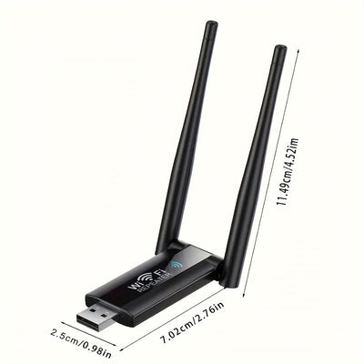 Repetidor WiFi USB de alta potencia - Extensor inalámbrico de largo alcance con velocidad de 300 Mbps, amplificador de señal súper potente, fácil instalación para enrutamiento en el hogar, amplificador de señal inalámbrica | Configuración de antena dual