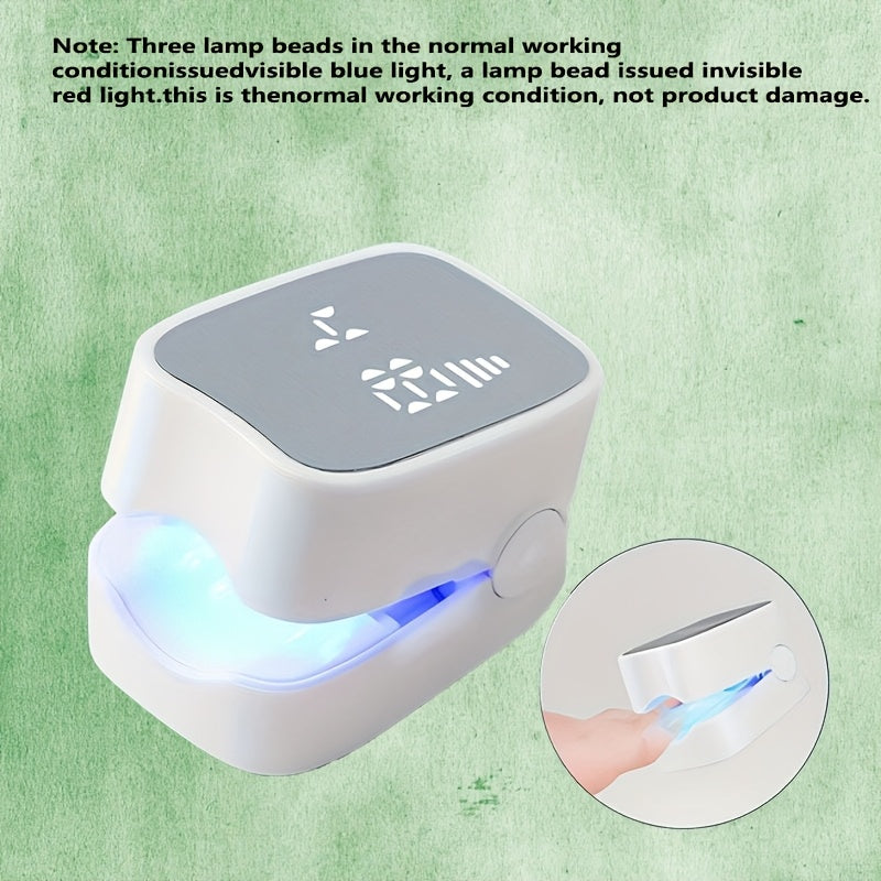 Dispositivo de lámpara portátil para esmalte de uñas, luz de uñas recargable por USB con pantalla matemática, herramienta de manicura portátil para uso en casa y viajes, regalo creativo para el cumpleaños de la mejor amiga, pequeño electrodoméstico.
