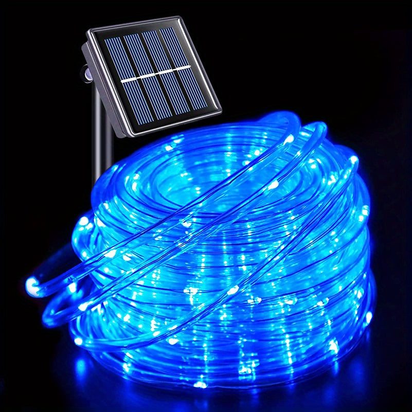 Luz de cuerda LED solar de 22m/12m/7m - Luces de cuerda de hada cambiantes de color para jardín al aire libre, decoración de Navidad y Halloween, IP65, batería de níquel, instalación fácil, ambiente festivo | Decoración festiva | Luces cambiantes de colo
