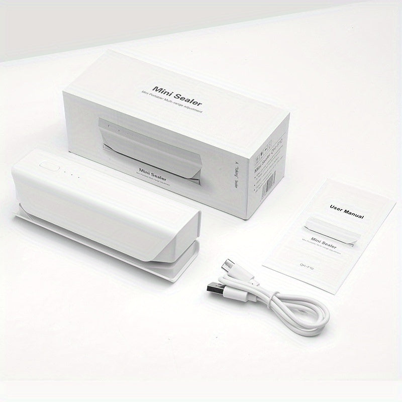 Sellador de bolsas recargable Type-C con 3 modos de sellado - Máquina de sellado térmico alimentada por USB para bolsas de chips, bolsas de plástico y almacenamiento de alimentos - Diseño portátil con cinta de calor de 3,93 pulgadas, baterías recargables
