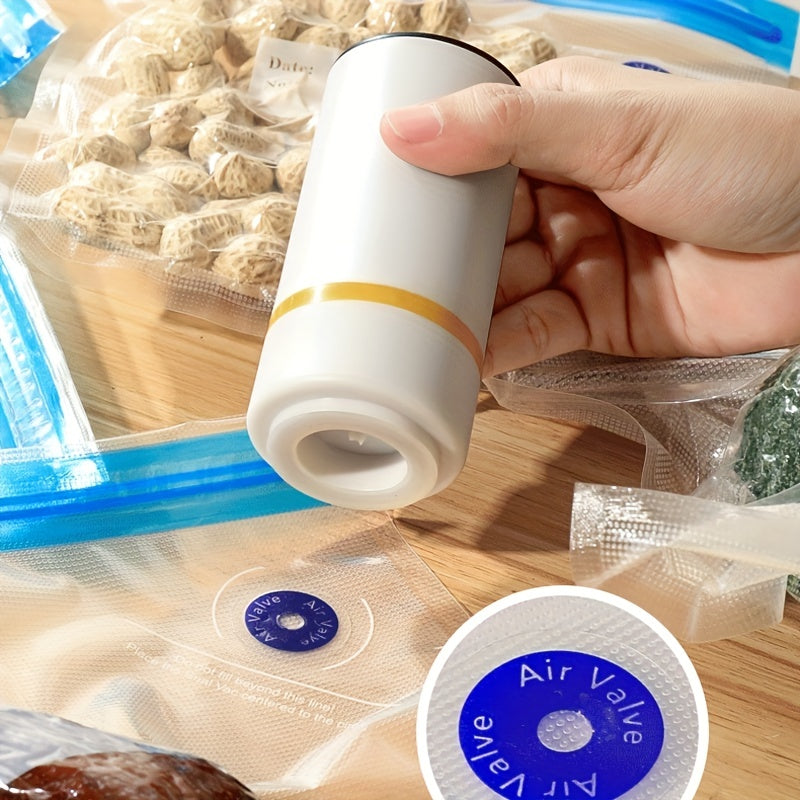 Máquina Selladora al Vacío Portátil | Recargable por USB | Dispositivo de Conservación de Alimentos con Tecnología de Válvula de Aire | Diseño Compacto Multicolor para Frescura y Almacenamiento a Prueba de Humedad de Frutas y Verduras | Ideal para Uso en