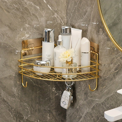 Estante de esquina para el baño, amplio para guardar cosméticos, productos de cuidado de la piel y cepillos de dientes