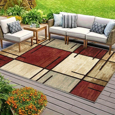 Siete Ciervos Alfombrilla de terciopelo de lujo para exteriores con inspiración francesa - Base antideslizante de alta resistencia de 852g/m², lavable en máquina, suave y duradera poliéster para camping, patio y decoración interior/exterior, decoración d