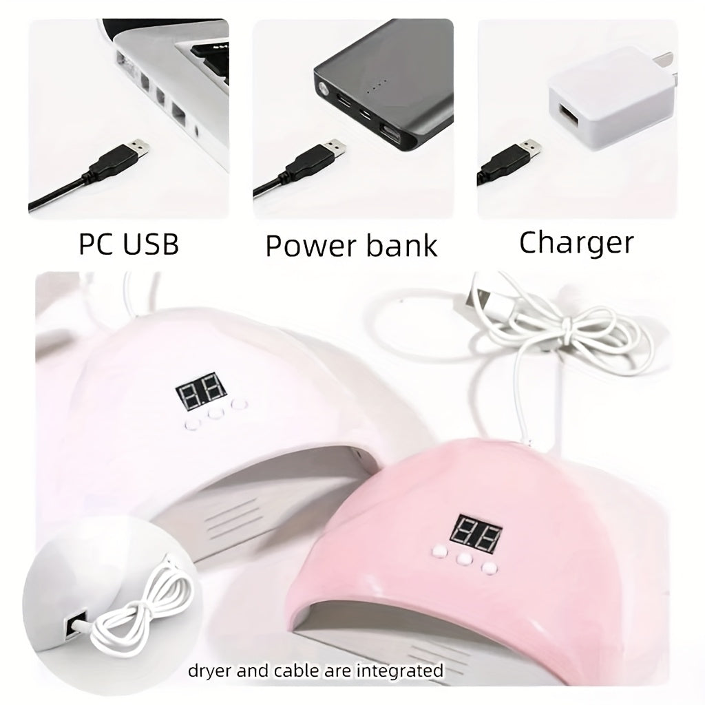 Secador de uñas portátil - Alimentado por USB, ideal para el cuidado de manos y pies - Regalo perfecto para mujeres en días importantes (Navidad, Halloween, Pascua, Día de San Valentín, Acción de Gracias)